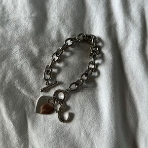 Letter C and heart bracelet
